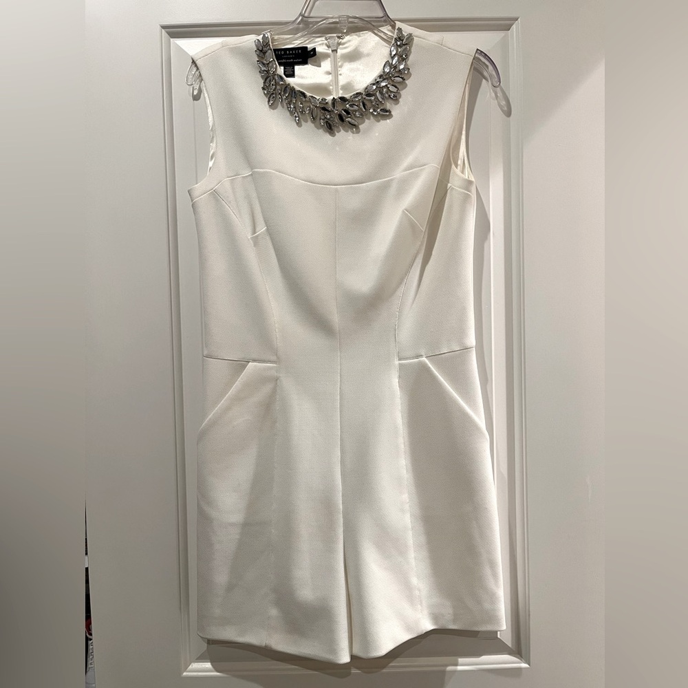 Ted Baker Crystal-Embellished Playsuit is a stylish one-piece garment